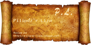 Pilipár Liza névjegykártya